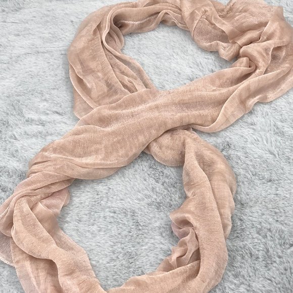 Infinity Scarf | Shimmer Satin Dusty Rose. - Picture 2 of 2